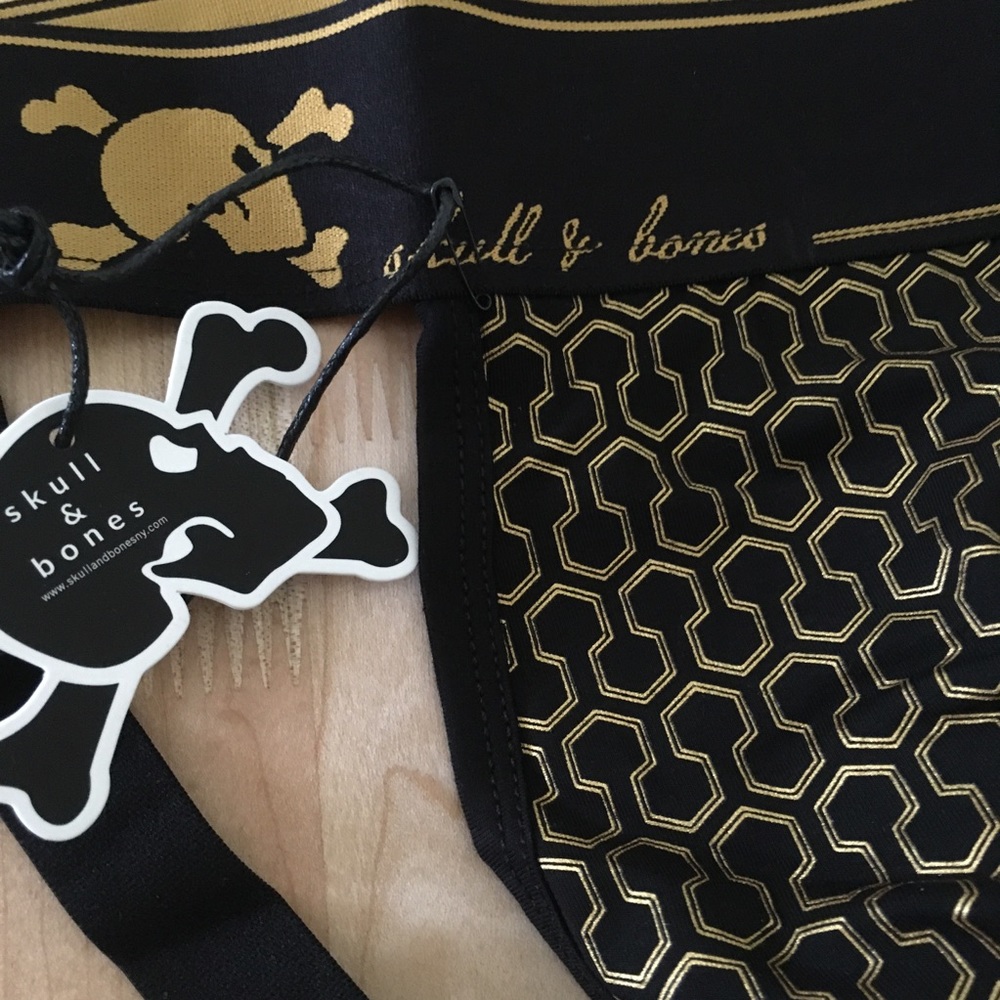 Skull & Bones S M L XL jock NWT geo black gold - Picture 7 of 15